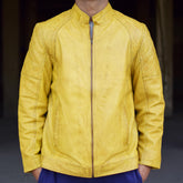 Leather Jacket Yellow